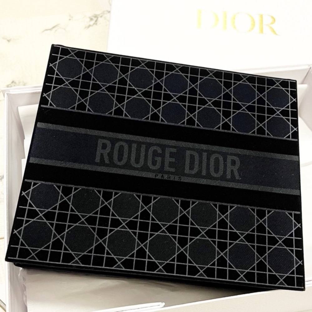 Rouge Dior Beauty Velvet Organizer Vanity Case / Jewelry Storage Box • Large